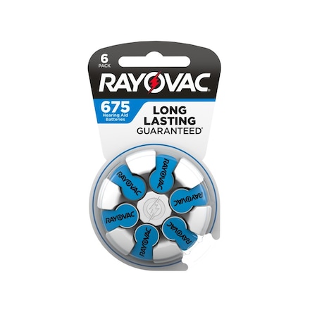 Rayovac Rayovac Zinc Air 675 1.45 V Battery 6 pk 675-6